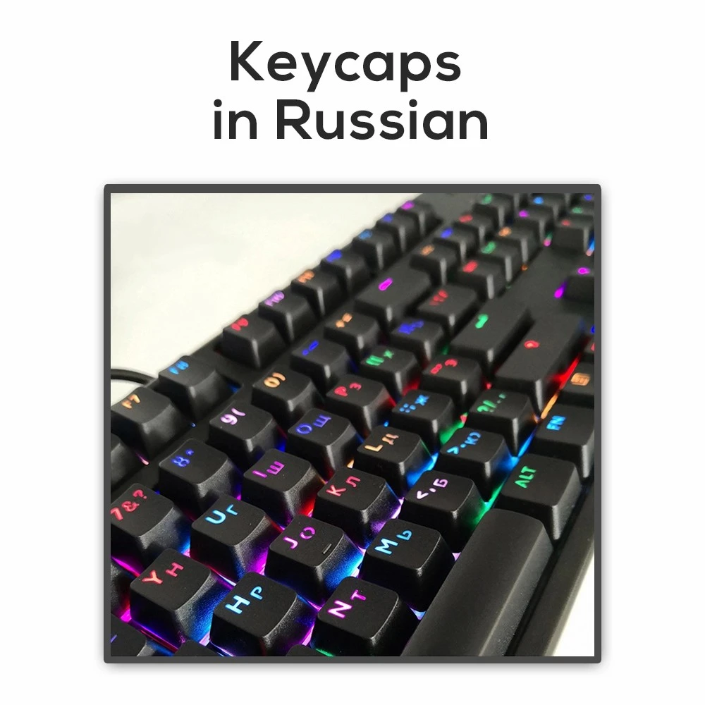 104 Kulcs koreai Teljes Készlet 106 orosz Háttérvilágítású Keycap Cherry MX Vezetékes Billentyűzet Tartozékok Mérkőzés Kap Háttérvilágítás, Fekete, Fehér ABS