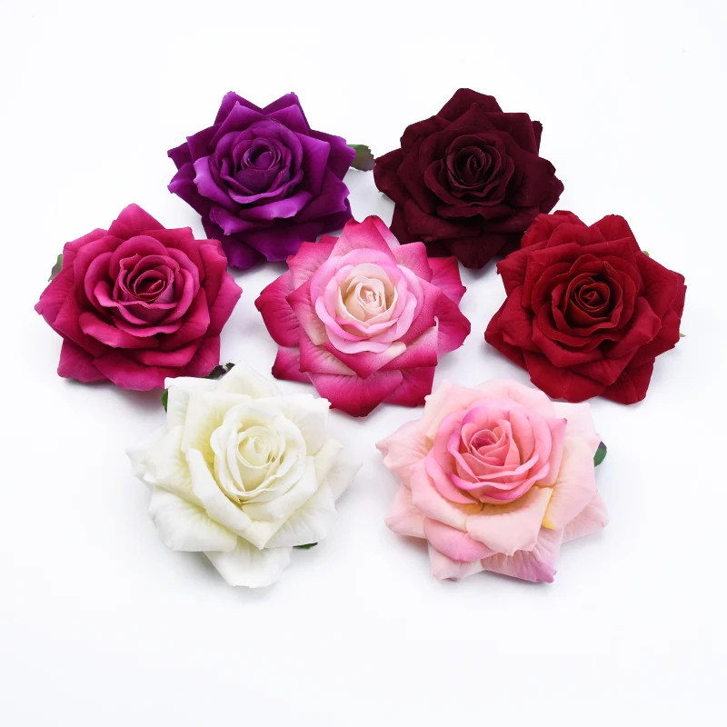 10CM Flanel Rózsa Menyasszony Kezében Virágot Anyag Karácsonyi Dekoráció az Otthoni Scrapbooking művirágok Olcsó