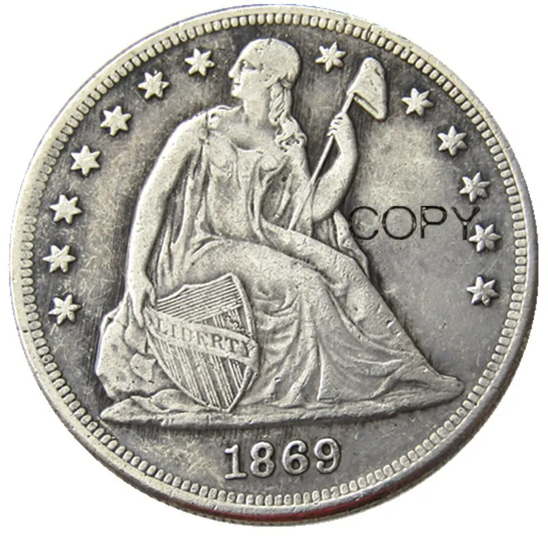 1869 Ülve A Szabadság Dollár Ezüst Bevonatú Másolás Érmék