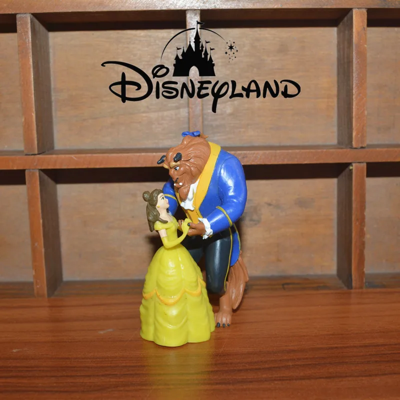 1DB 8,5 cm Eredeti tömeges Disney szépség, a Szörny, BELLE HERCEGNŐ fenevad Herceg tánc modell díszek