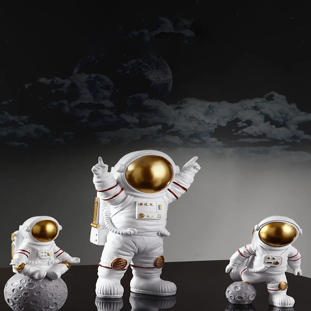 1db Gyermekek Játék Gyanta Űrhajós Ábra Szobor Figura Űrhajós Szobor Oktatási Játékok Asztali Otthoni Dekoráció
