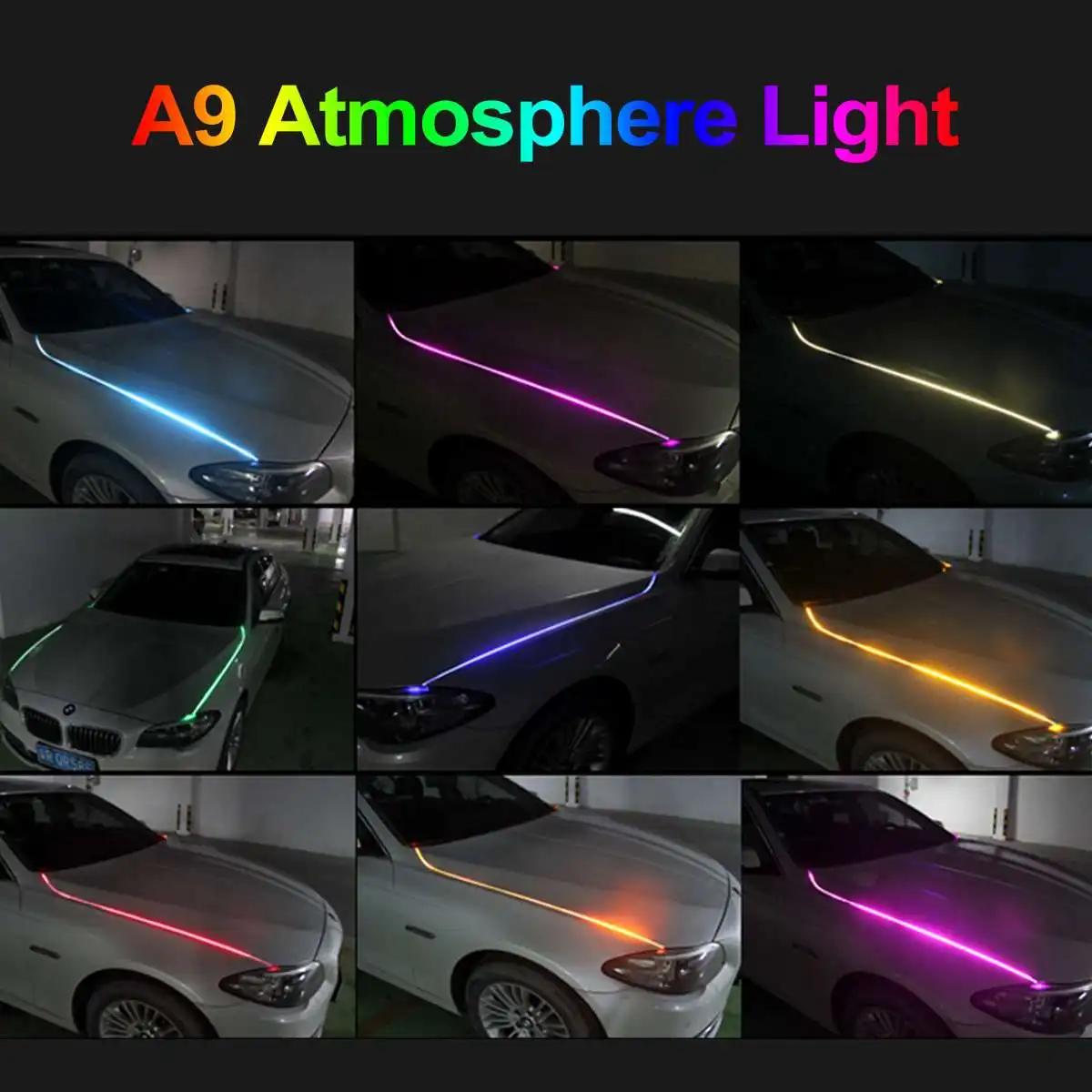 2020 Hír 2DB 80cm DIY Ajtót Szalag LED Hangulat Autó Sort Lámpa, Dekoratív Fényt kordonnál Rugalmas Lámpa 12V Fény