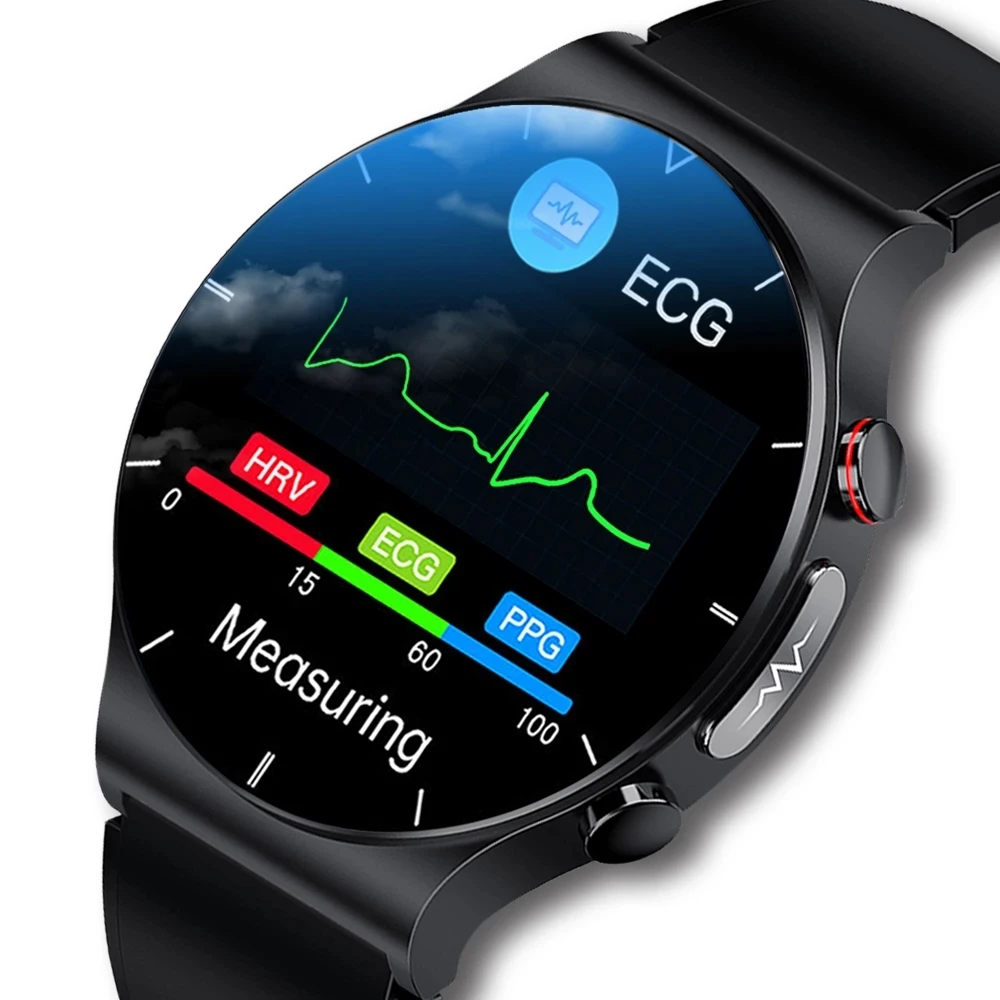 2022 Új EKG+PPG Intelligens Karóra Férfi Vérnyomás, testhőmérséklet pulzusszám IP68 Vízálló Vezeték nélküli Töltő Smartwatch A Férfiak