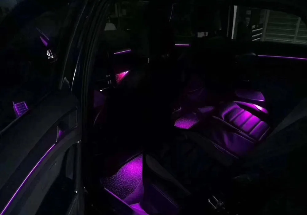 30 Színek Neon Lámpa VW Golf 7 7.5 GTI R ajtó Többszínű Környezeti Fény láb világítás, RGB ajtó műszerfal környezeti világítás Kép 2 