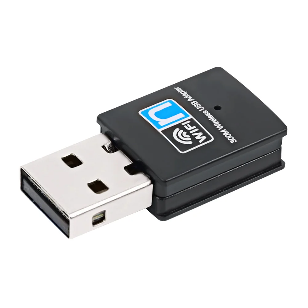 300Mbps Vezeték nélküli Hálózati Kártya Dongle 2,4 GHz-es WiFi Külső Vevő Adapter USB 2.0 Interface-Hálózat Alkatrész