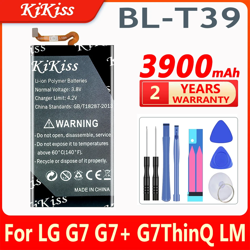 3900mAh BL-T39 Akkumulátor LG G7 G7+ G7ThinQ LM G710 Dolognál G710 Q7+ LMQ610 BL T39 BLT39 Mobiltelefon Volta + Ingyenes eszköz