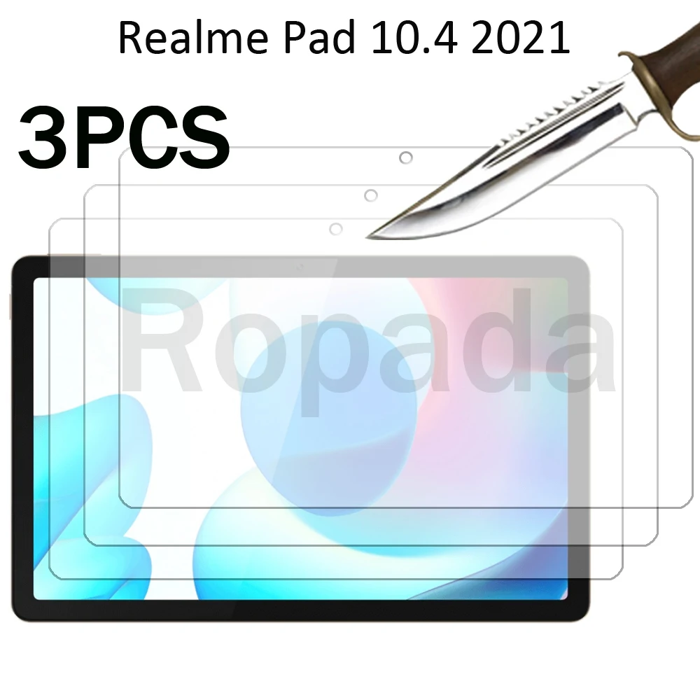 3PCS Üveg képernyő védő OPPO Realme PAD (WIFI) 2021 új 10.4