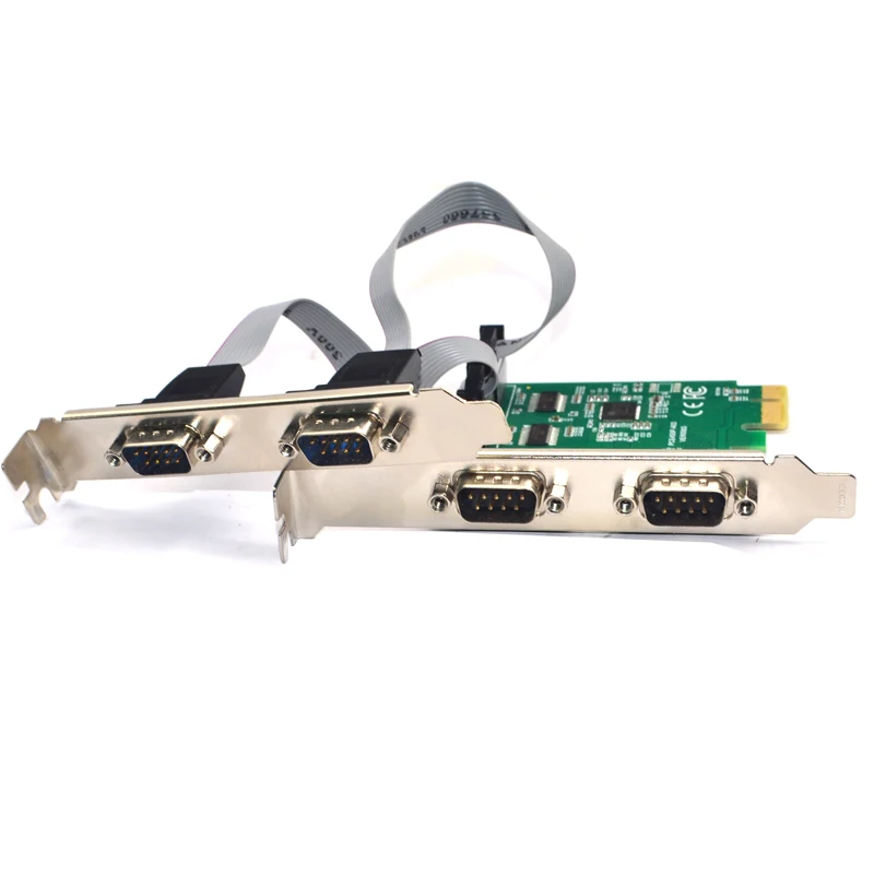 4 Soros Port PCI Express bővítőkártya RS232 Kommunikációs 9 Tűs Soros Kártya PCIE Kelő Átalakító Adapter for Windows, Linux AX99100 Chip