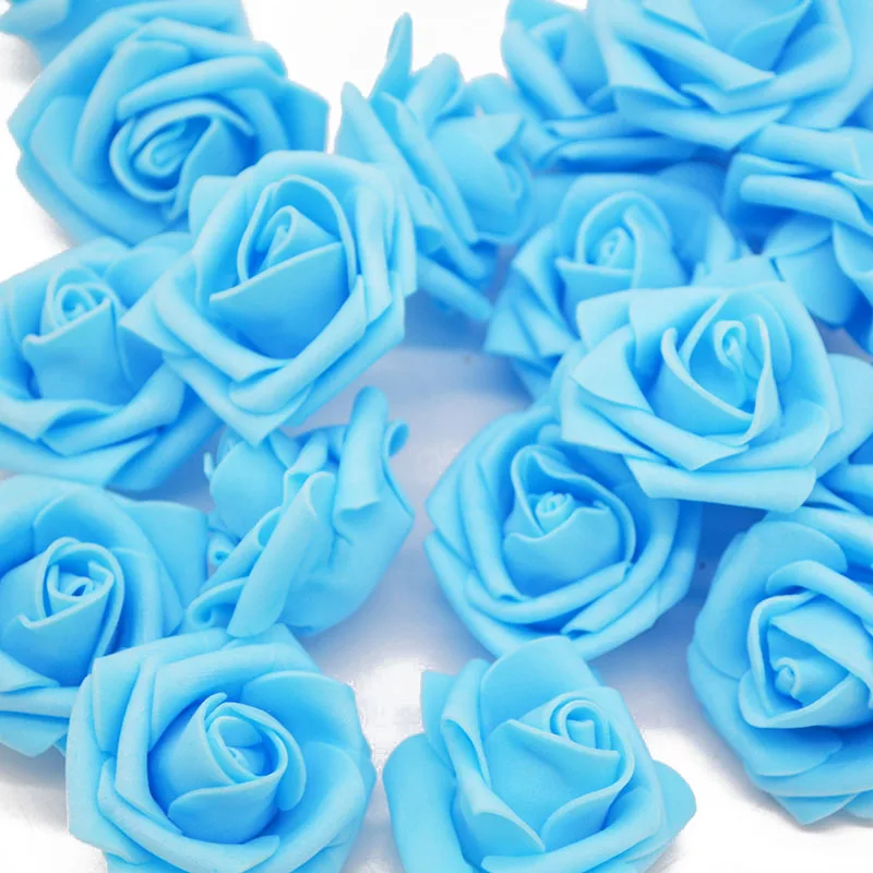 4CM Többszínű PE Hab Rózsa a Virágok Fejét, Esküvői Autó Házasság Szoba Dekoráció DIY Artifical Virág, Koszorú Dekoratív Kézműves