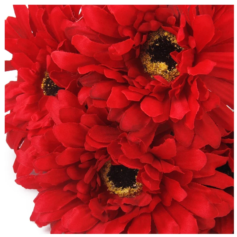 5 darab mesterséges virágokat Gerbera Gaensebluemchen Piros Kép 1 