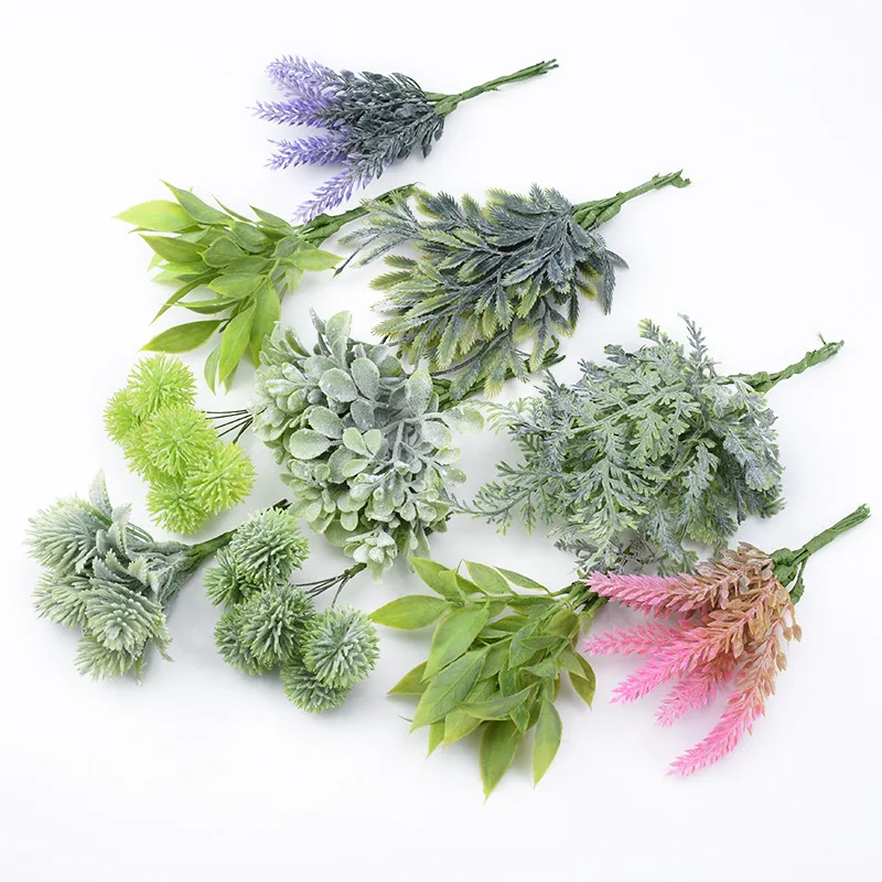 6db Műanyag Mesterséges Növények Esküvői Dekoráció Virág Bross Vázákat lakberendezés Karácsonyi Koszorú Tartozékok