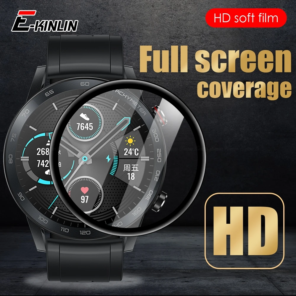 99D Ívelt Teljes Borító képernyővédő fólia Huawei Honor Nézni MagicWatch 2 Mágia Watch2 46mm 42mm Puha Védőfólia Nem Üveg