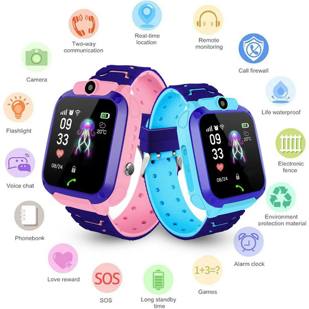 A gyerekek Okos Órák 2G SIM-Kártya Hívás Helyét Tracker Gyermek Smartwatch SOS Telefon Karóra Vízálló Gyermekek Ajándék Óra K12 Reloj