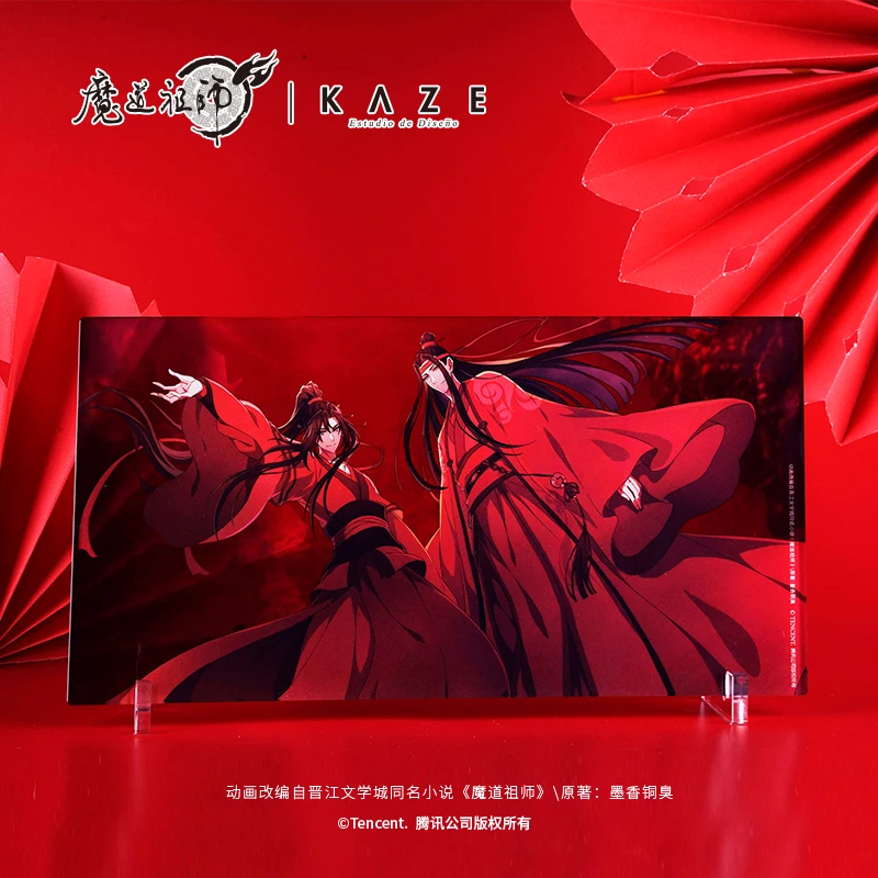 Anime Nagymester a Démoni Termesztés Wei Wuxian Lan Wangji MDZS Szuvenír Állni Ábra Az Utolsó Negyedévben Modell Lemez Játékok