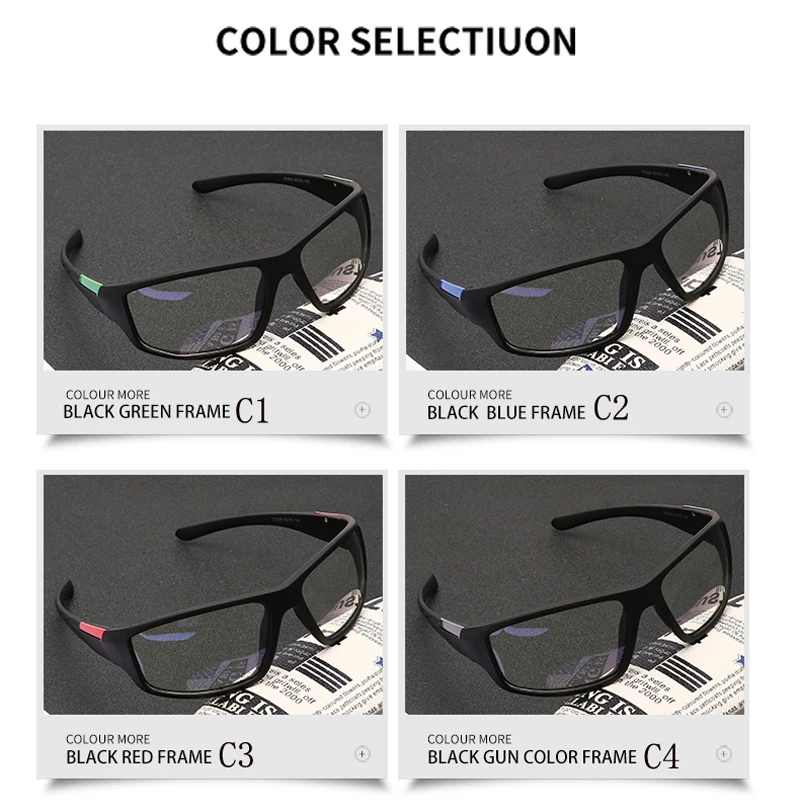 Anti-kék Védelmet Szemüveg Négyzet Optikai Receptet Rövidlátás Számítógépes Szemüveg Keret, Nők, Férfiak Anti Kék Sport Szemüveg Szemüveg Kép 1 