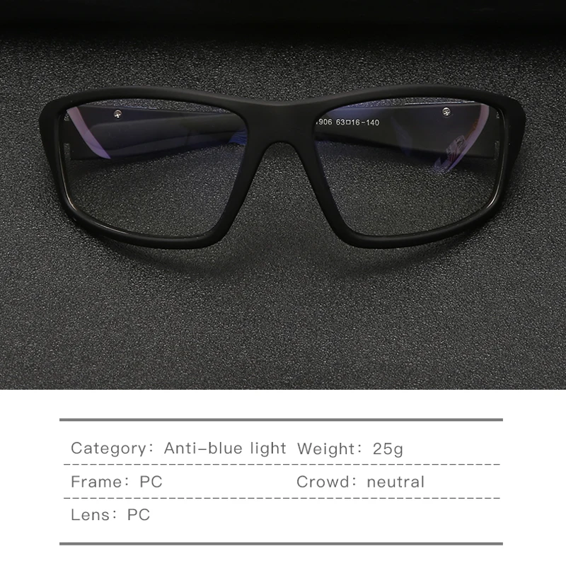 Anti-kék Védelmet Szemüveg Négyzet Optikai Receptet Rövidlátás Számítógépes Szemüveg Keret, Nők, Férfiak Anti Kék Sport Szemüveg Szemüveg Kép 2 