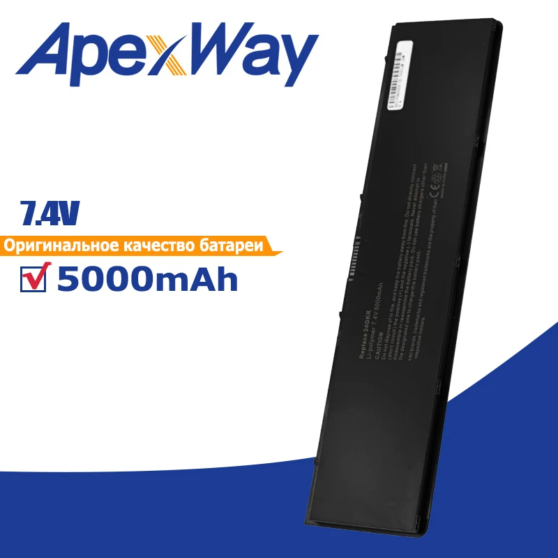 ApexWay 7.4 V 5000mAh Laptop Akkumulátor Dell Latitude 34GKR 451-BBFT 451-BBFY 14-es sorozat Szélesség E7440 E7450 Érintés