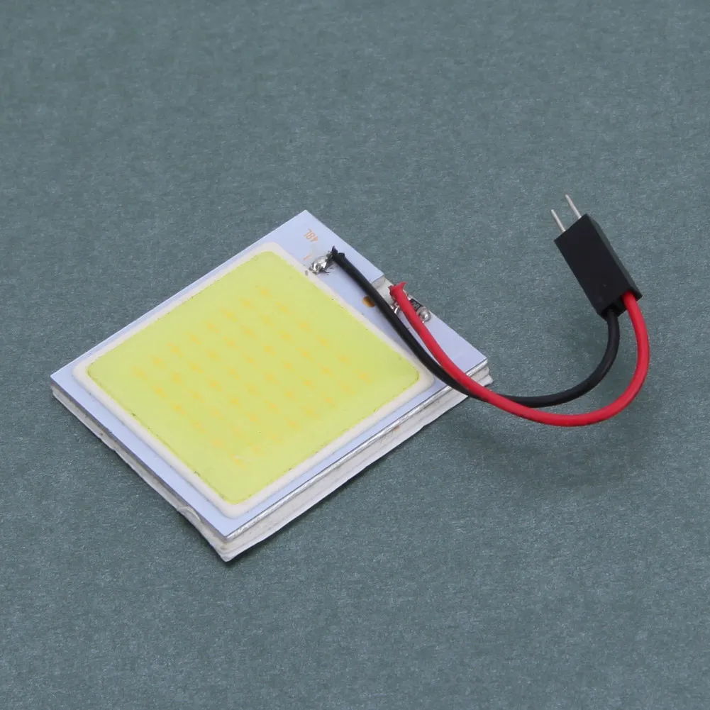 COB 48 SMD Chip Szuper Fehér Autó Kupola Könnyű Olvasmány Lámpa 12V LED Búra Izzó LED Parkoló Automatikus Belső Panel Fény Kép 3 