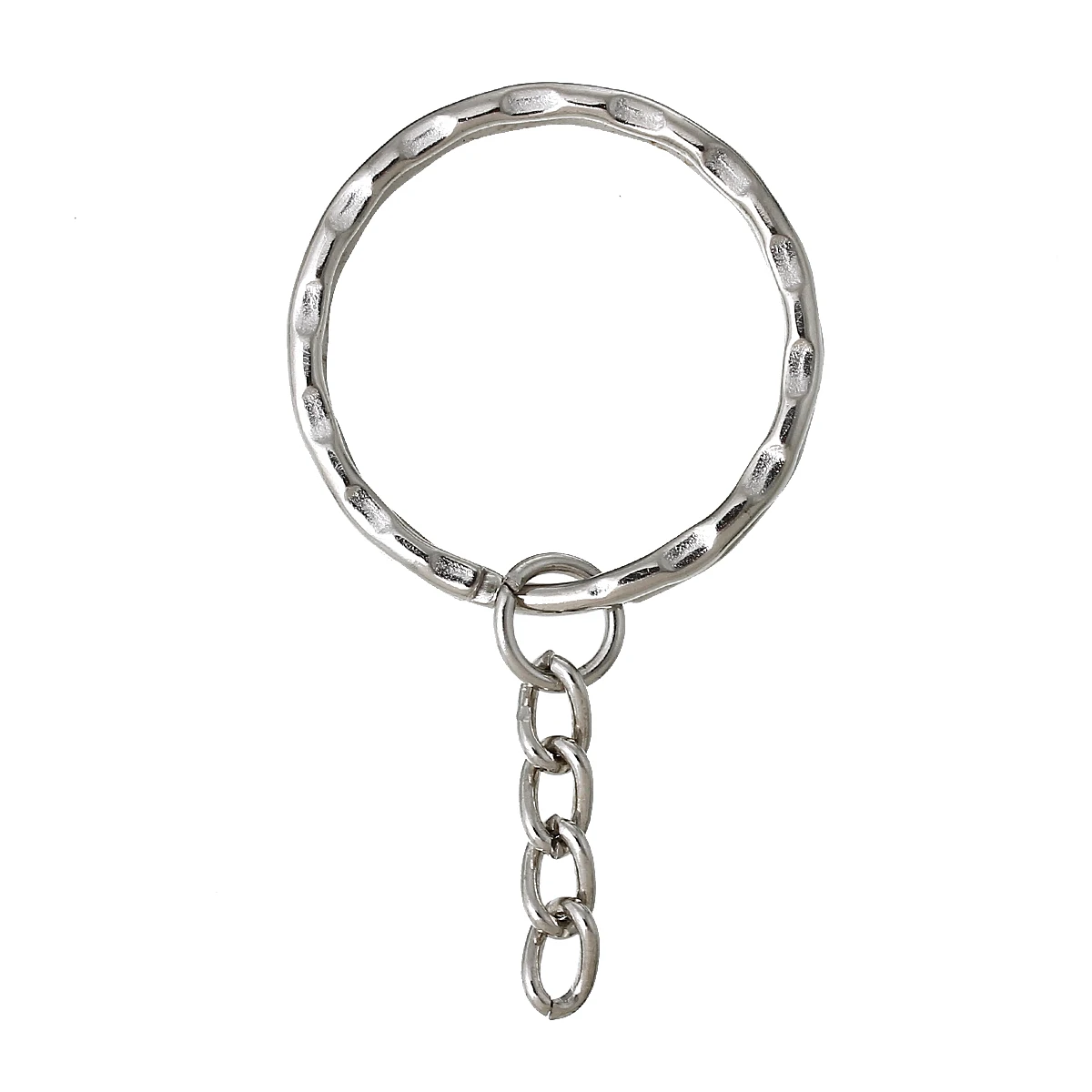 DoreenBeads Alufelni kulcstartó kulcstartó, ezüst színű 5.3 cm(2 1/8