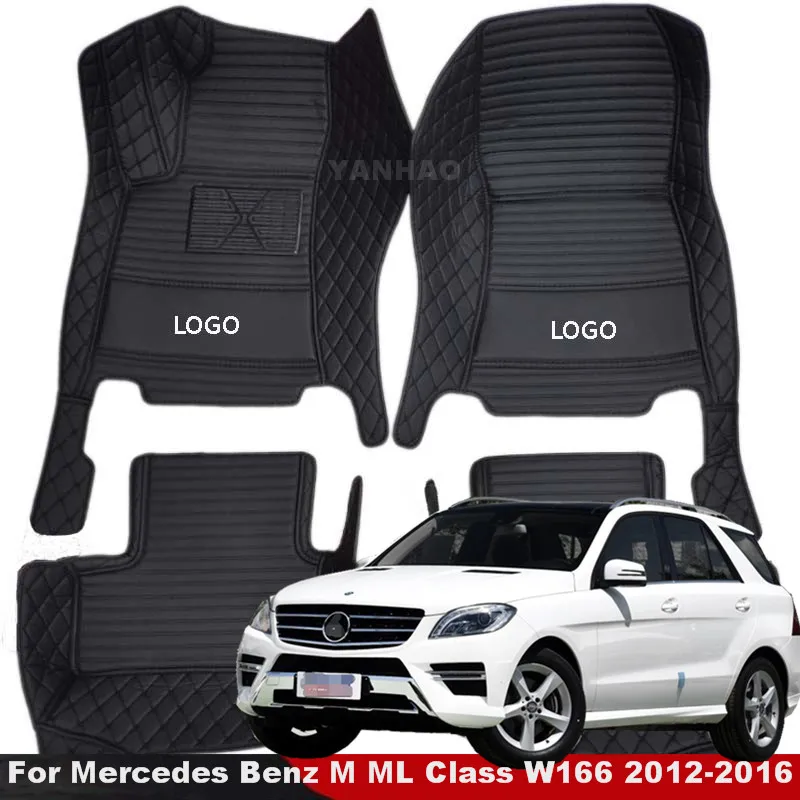 Egyedi Autós Szőnyeg A Mercedes-Benz M ML Osztály W166 2012 2013 2014 2015 2016-Ig Vízálló Szőnyeg autószőnyeg Tartozékok