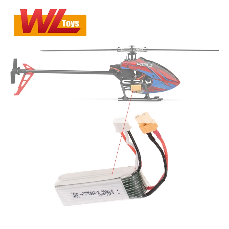 Eredeti WLtoys RC Helikopter Frissítés Része Kiváló Minőségű 7.4 V 600mAh 25C 2S Lipo Akkumulátor XK K130 3D 6CH RC Helikopter