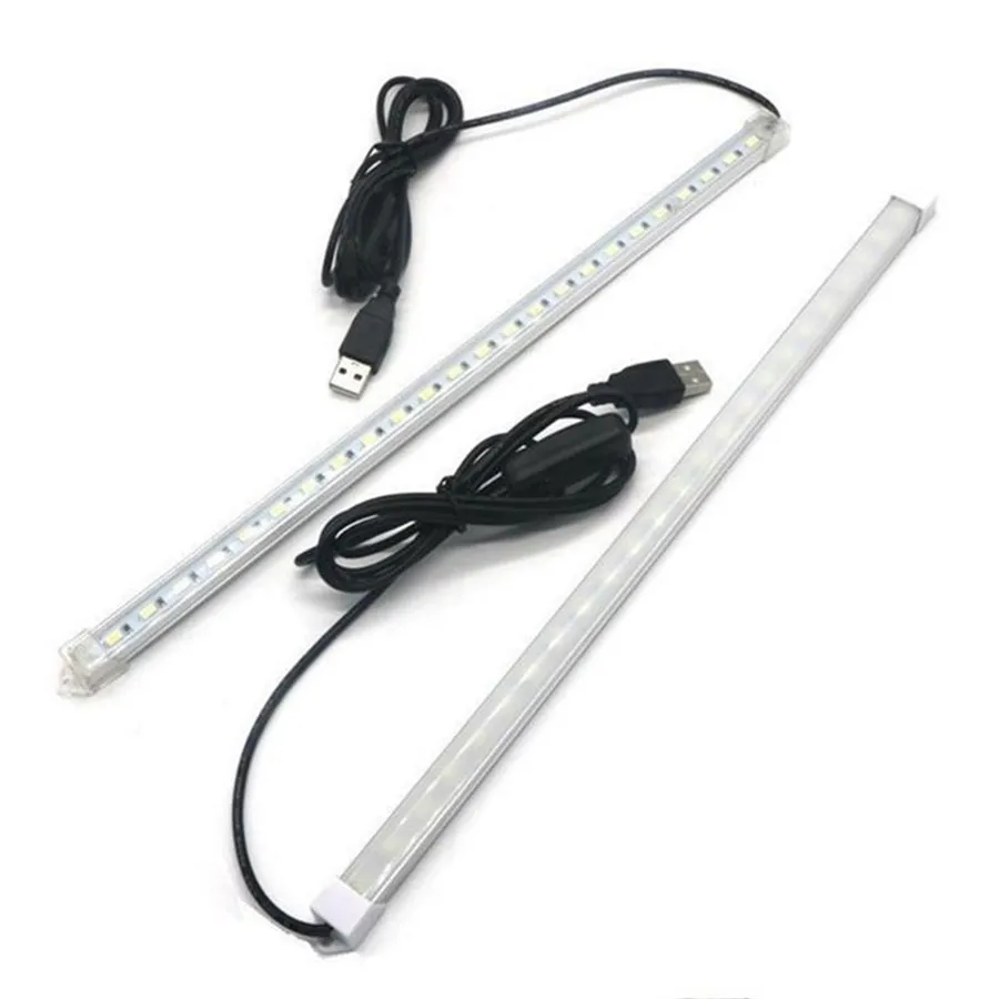 Magas Brightnes 10/20/35/40cm SMD 5630 LED Nehéz, Bár a Fény USB Powered DC5V Merev Szalag LED lámpák Alatt Szekrény Szekrény fény