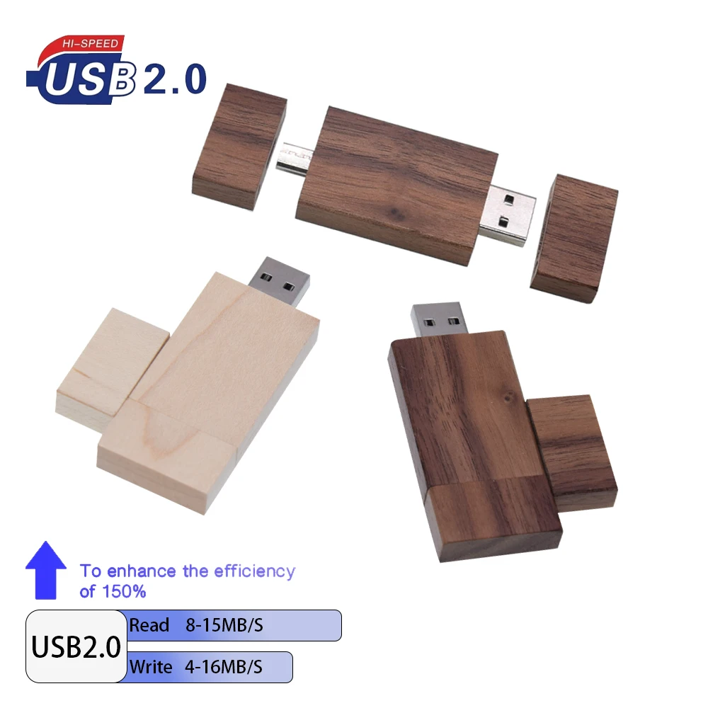 mikro OTG USB 2.0 fa usb pendrive 4 GB 16 GB 32 GB 64 gb-os 128GB usb Flash Meghajtó fa pendrive pendrive a C-TÍPUSÚ adapter