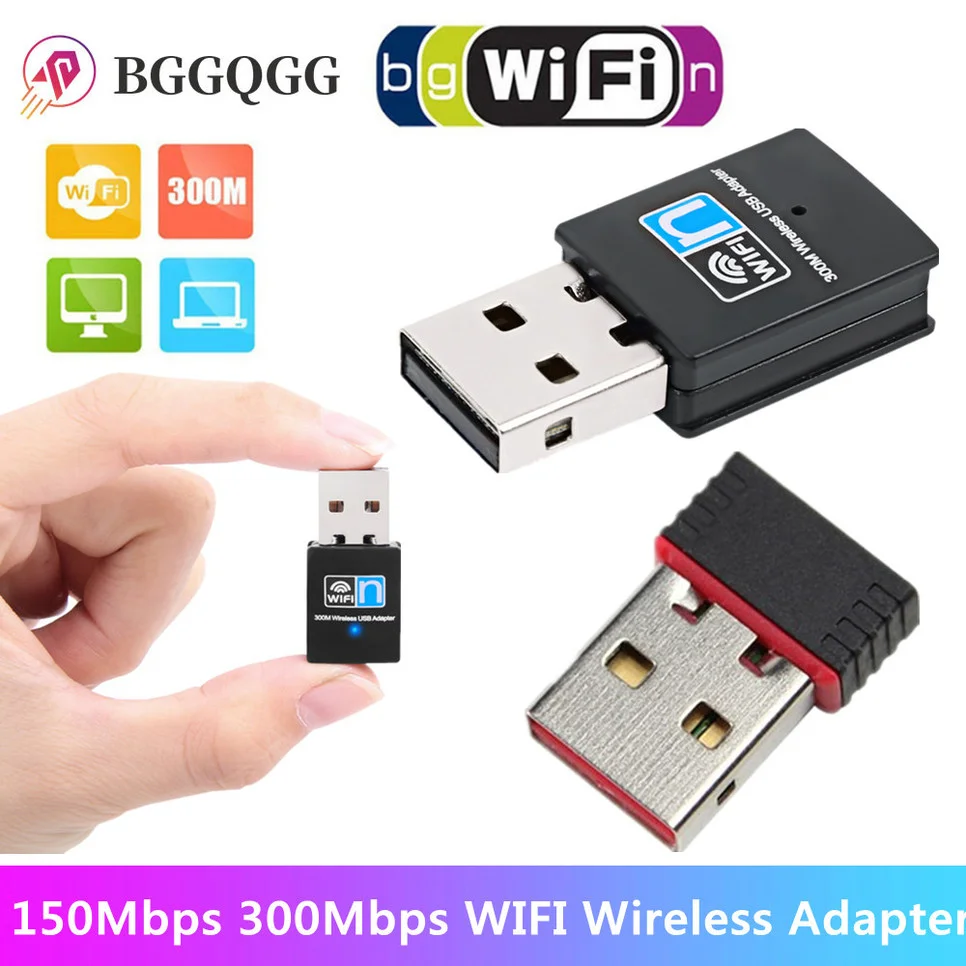 Mini USB-Hálózati Kártya 300M 150M WiFi Vezeték nélküli Adapter WIFI 802.11 n USB Adapter-Antenna Alkalmas Laptop, Asztali Számítógép