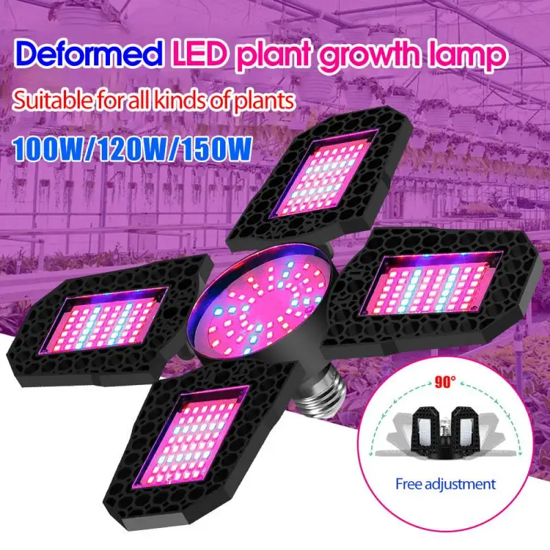 Nő LED Lámpa PC, IP65 Vízálló Összecsukható Növény Növekedési Lámpa E27 AC 85-265V, Piros, Kék Spektrumú Növény Beltéri Világítás Tartozékok