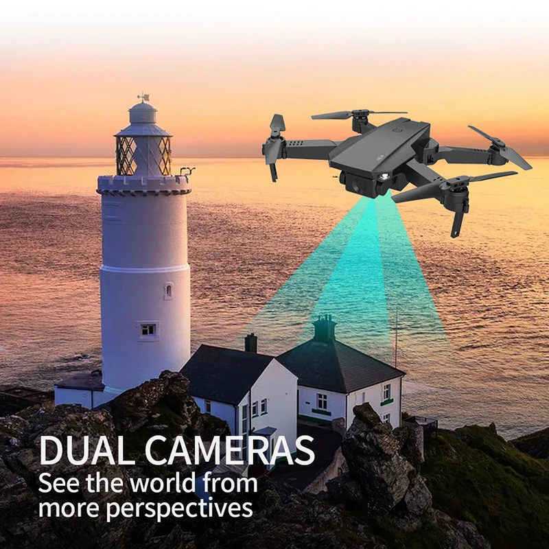 OEMG R12 RC Drón HD légifényképezés 4K Dual Kamera WiFi Fpv Optikai Áramlás Elhelyezése Összecsukható Quadcopter Gép Játékok Kép 2 
