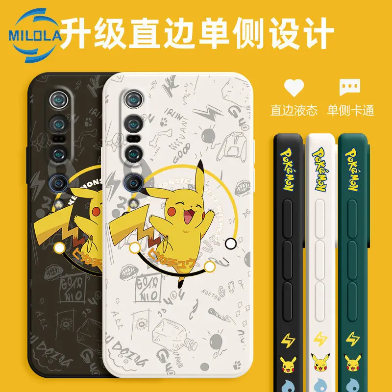 Pokemon Pikachu Telefon Esetében Redmi Note9pro/K30/K40/K40pro/Xiaomi11/10/10Pro/Note10 Aranyos Rajzfilm Anti-őszi Szilikon hátlap