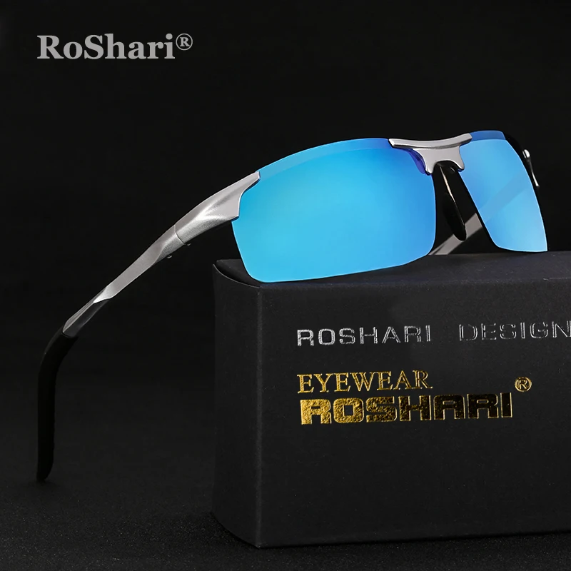 RoShari Polarizált Napszemüveg Férfi UV Védelem Golf Vezetés Horgászat Kerékpározás napszemüvegek A12