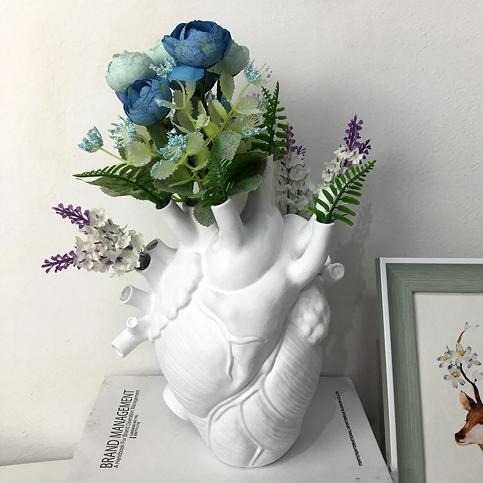Skandináv Stílusú Virágcserép Szárított Váza Anatómiai Szív Alakú Vázát, Haza Dekoratív Dísz Kézműves Szobor Kaspó