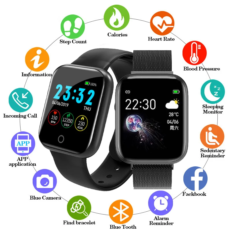 T500 Intelligens Karóra Női Férfi Bluetooth Hívás Fitness Tracker Karóra 44 mm Smartband Érintőképernyős Karóra Smartwatch Minden Kompatibilis
