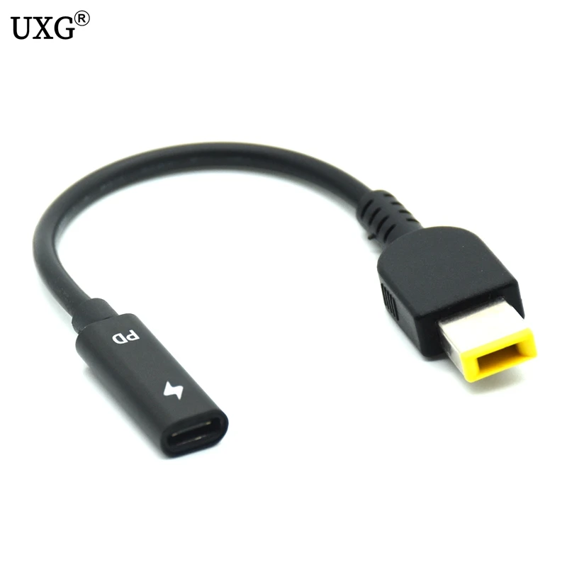 USB-C 3.1 C Típusú Női Téglalap Férfi USB PD Emulátor Ravaszt Ferde DC Adapter Átalakító Lenovo Thinkpad Laptopot