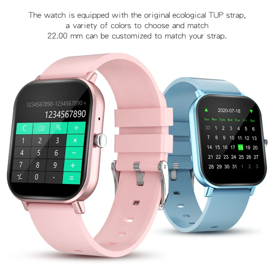 V6 Smartwatch Bluetooth Hívd Telefonos 1.54 hüvelyk Lépésszámláló pulzusszám Aludni Fitness Sport Intelligens Karóra Női Férfi Digitális Karszalag