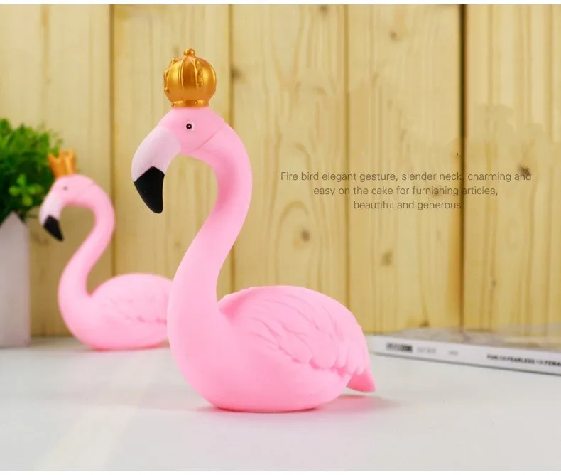 Vinil Díszeket, Parti Kellékek Dekoráció Rózsaszín Flamingó Dekoráció Aranyos, Aranyos, Esküvő, Gyermek Nap Szülinapi Torta Dekoráció 1Piece Kép 3 