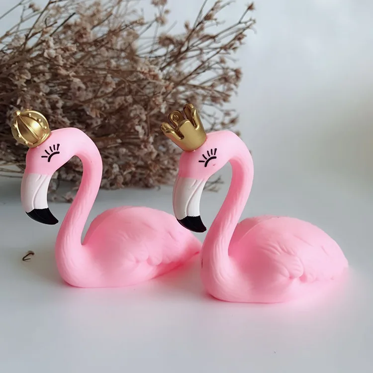 Vinil Díszeket, Parti Kellékek Dekoráció Rózsaszín Flamingó Dekoráció Aranyos, Aranyos, Esküvő, Gyermek Nap Szülinapi Torta Dekoráció 1Piece Kép 4 