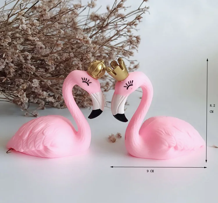 Vinil Díszeket, Parti Kellékek Dekoráció Rózsaszín Flamingó Dekoráció Aranyos, Aranyos, Esküvő, Gyermek Nap Szülinapi Torta Dekoráció 1Piece Kép 5 