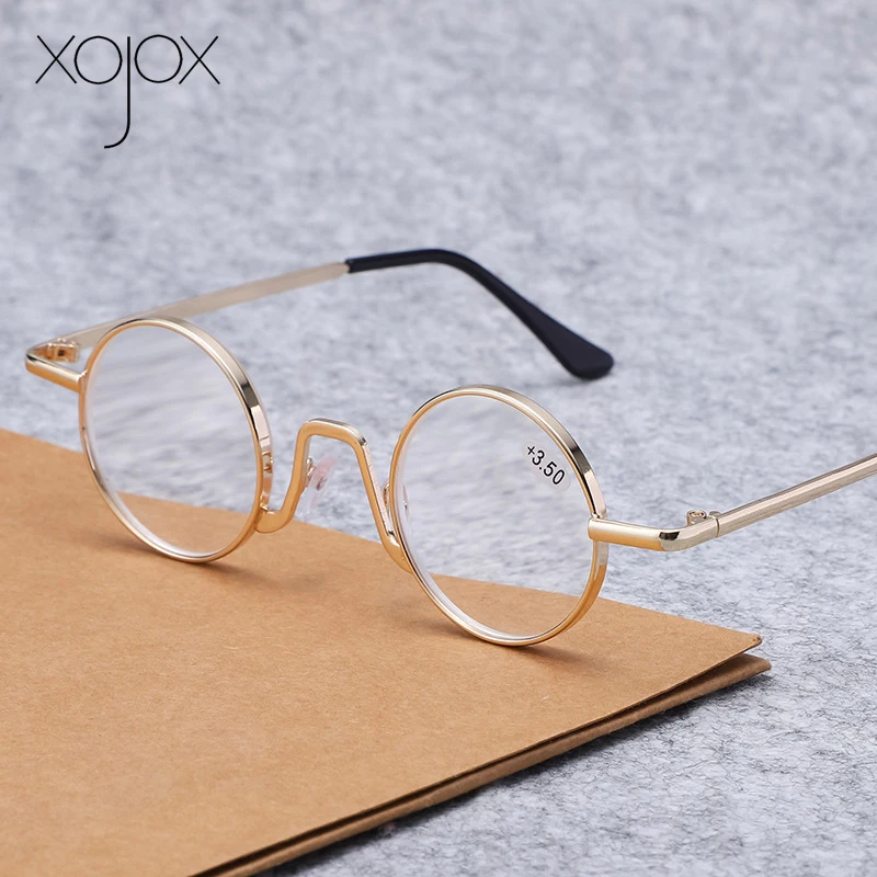 XojoX Vintage Kerek Férfi Olvasó Szemüveg Női Klasszikus Fém Távollátás Szemüveg Átlátszó Presbyopic Dioptria +1.0 1.5 2.0 2.5 Kép 0 