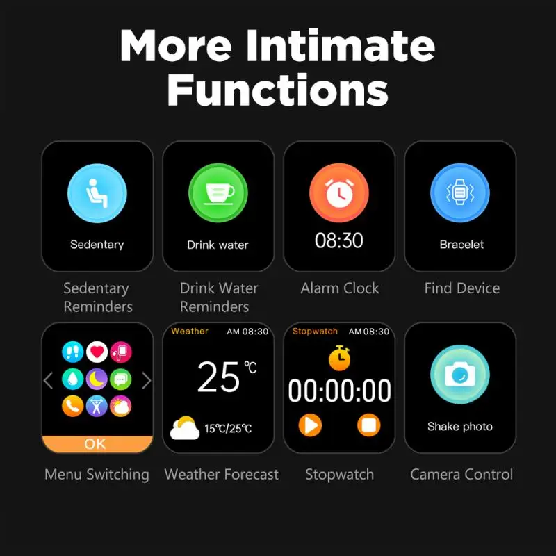 Zeblaze GTS 2 1.69 Hüvelyk 2021 Intelligens Karóra Férfi Full Touch Fitness Tracker IP67 Vízálló Nők Smartwatch A Xiaomi Phone IPhone Kép 5 