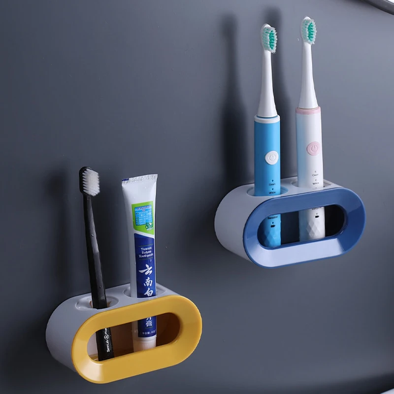 Új Dupla Lyuk termék elektromos fogkefe rack, köröm-ingyenes egyet-ingyenes fogkefe tároló állvány fürdőszoba mossa pár beállítása