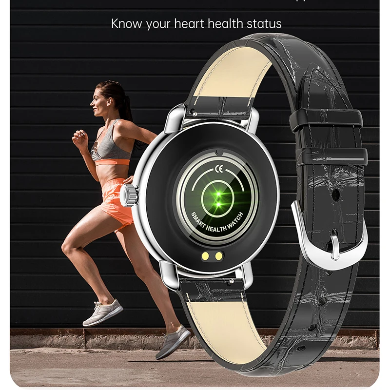 Új EKG+PPG Intelligens Karóra Női Menstruációs Ciklus Emlékeztető pulzusszám Érzékelő Divat Ultra-vékony Hölgy Smartwatch Fitness Tracker Kép 2 