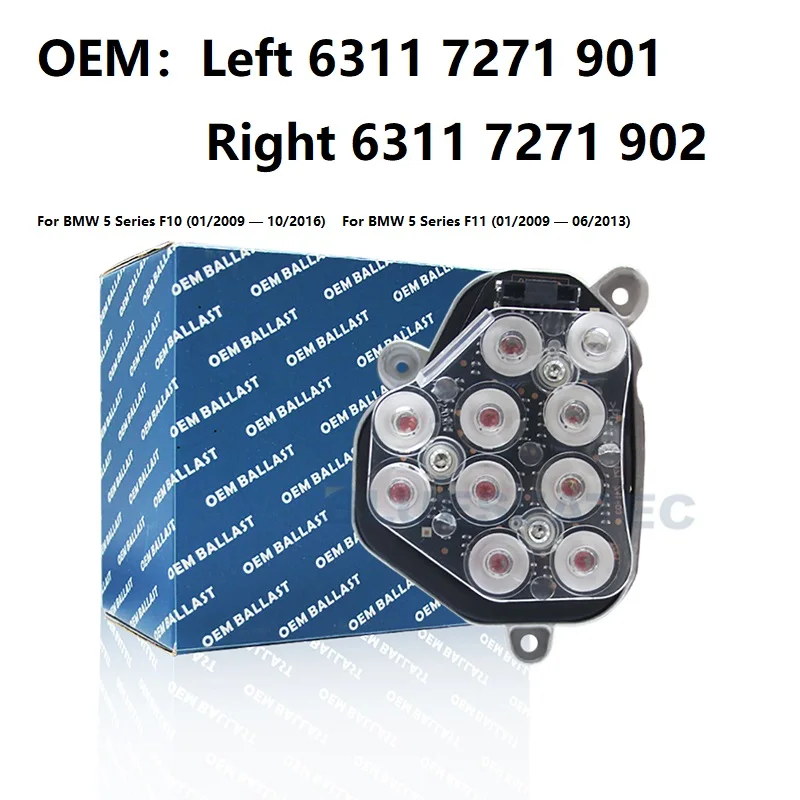 ÚJ EREDETI BMW 5-ös sorozat F10 F11 XENON LED Modul Ballaszt Viszont Lámpa Kontroll 63117271901 Igaz 63117271902 Kép 0 