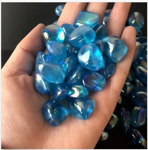 100g everydlife természetes kék kristály Zuhant kövek divat személyiség hordozható kék angyal aura kvarc kristály kő gyógyító Kép 1 