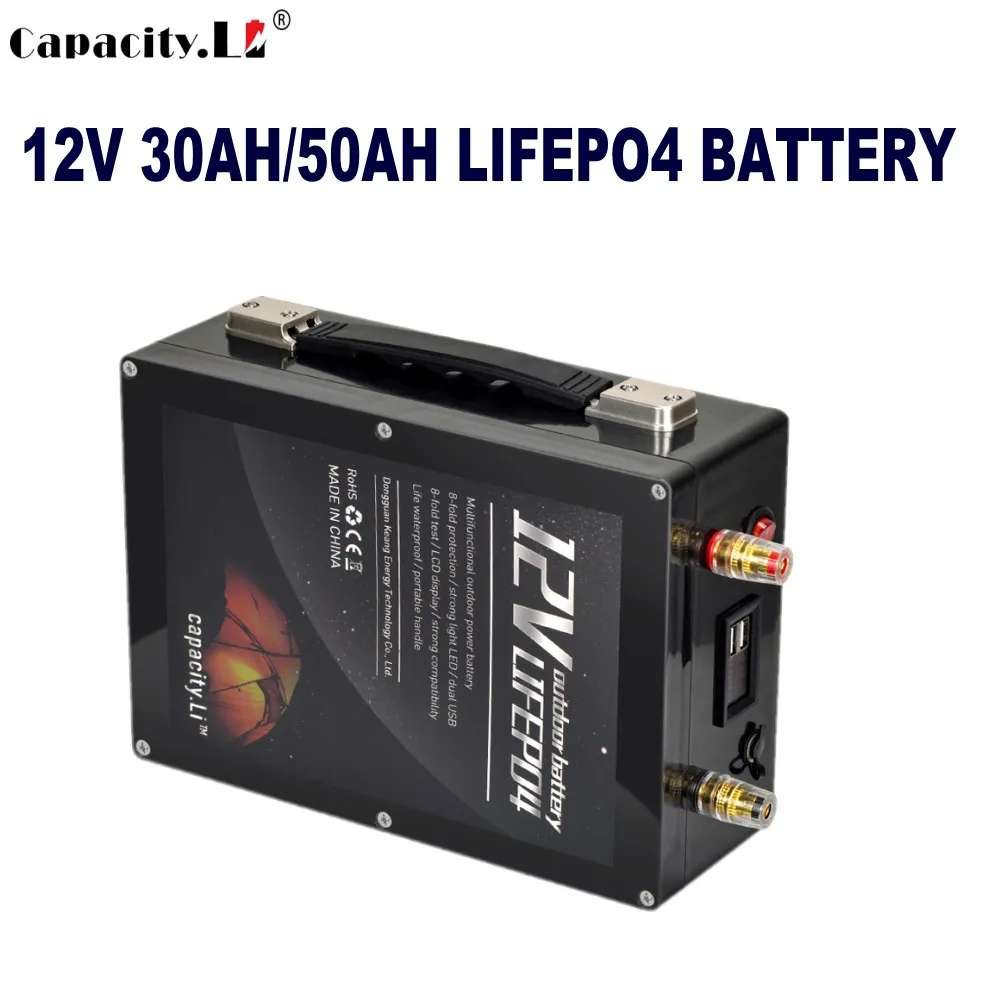 12v 30AH 40AH Lifepo4 akkumulátor 50ah Lítium vas újratölthető a bms-ről, illetve usb-kültéri Kemping Játék autó, vagy eszköz akkumulátor Kép 1 