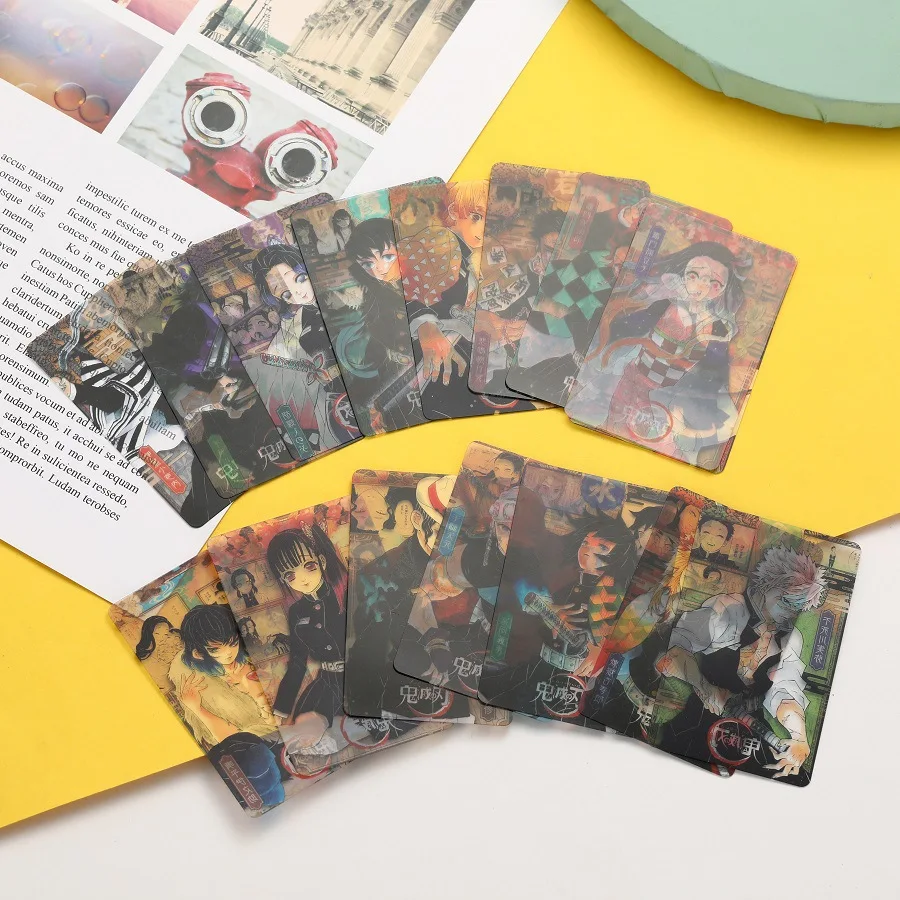 16Pcs/Set Anime Démon Vadász Kimetsu nem Yaiba Ábrázolni Fotó Kártyák Kamado Tanjirou Cosplay PVC Kártyákat, Képeslapokat