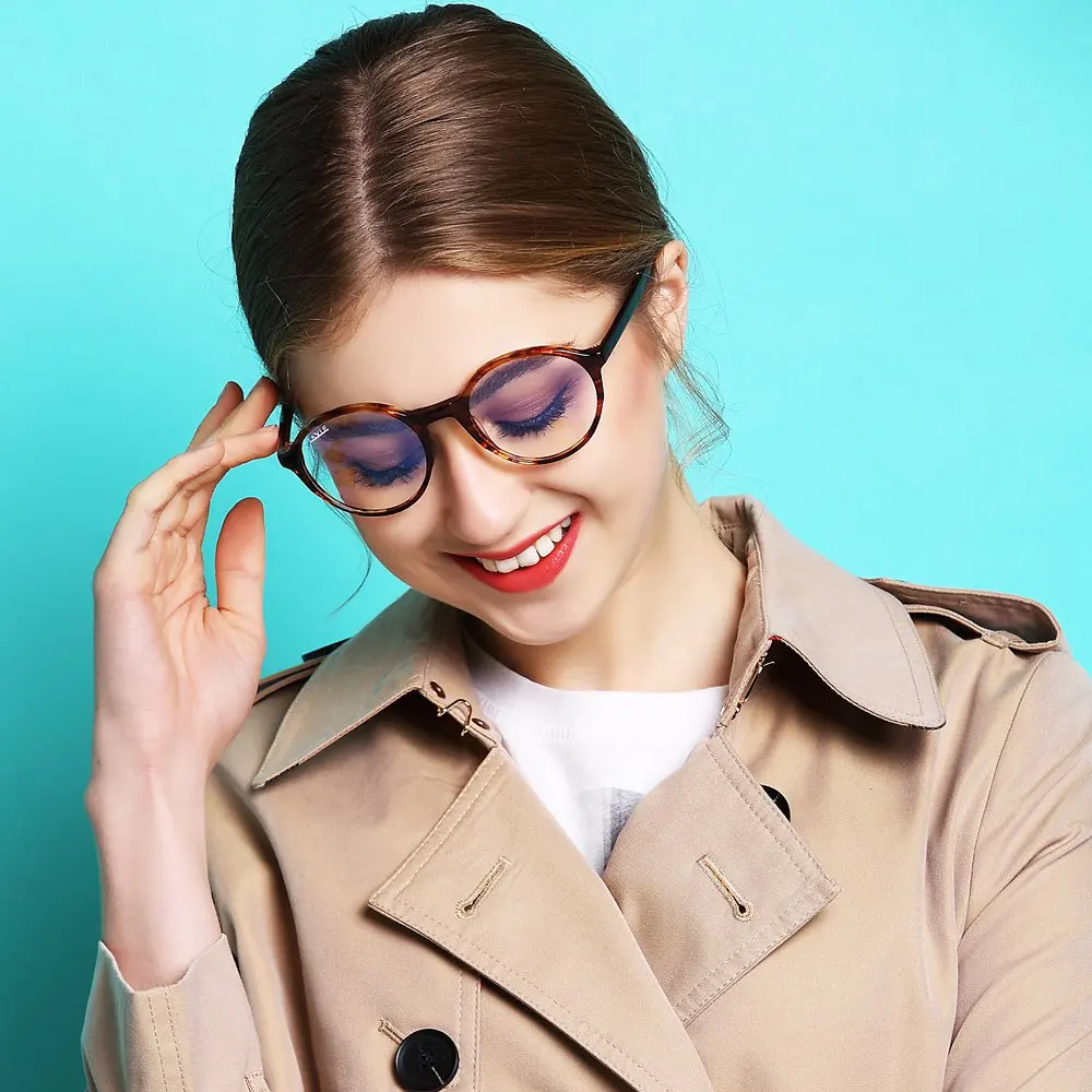 2020-ra az Új Design Kézzel-Acetát Szemüveg Divat Színek Szemüveg Keretek Fiatal Nők, Lányok Kerek Luxus Látvány Recept Kép 5 
