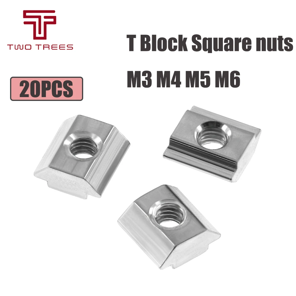 20db/sok 2020 M3 M4 M5 M6 T Dió T Blokk Tér Nuts-T-Track Csúszó Kalapács Dió a Rögzítő Alumínium Profil 3D-s Nyomtató Részei Kép 0 