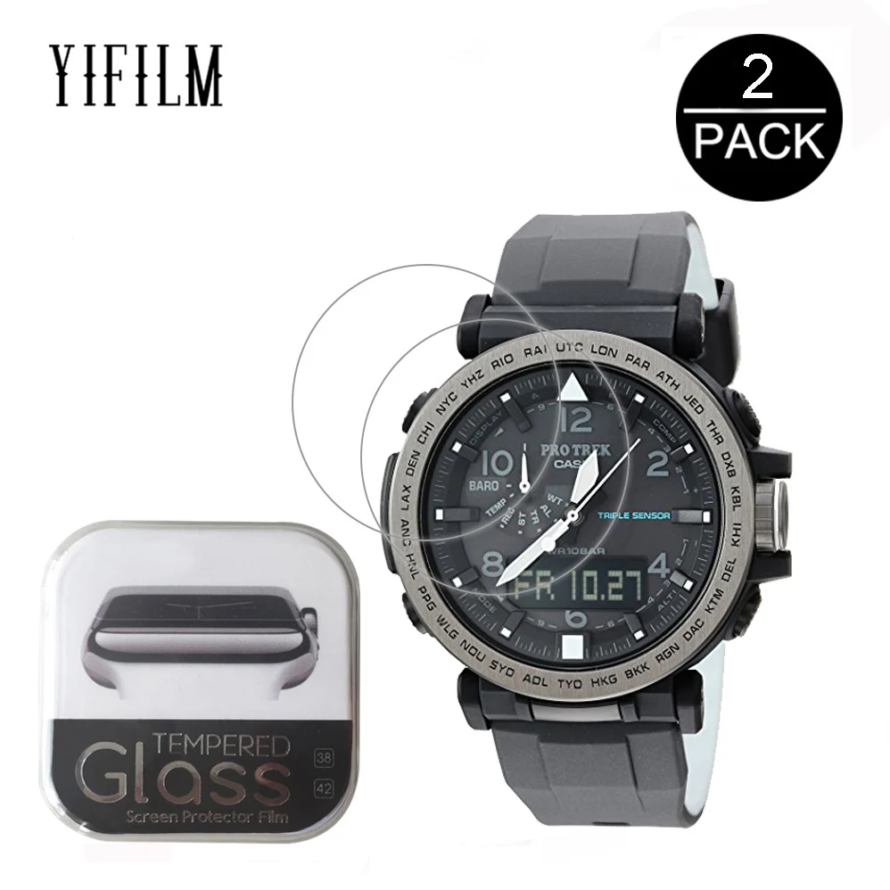 2PACK A Casio PRG-650 / 260 / 500 / 600 0.3 mm 2.5 D 9H Világos, Edzett Üveg kijelző Védő fólia Anti-Semmiből Smartwatch Film